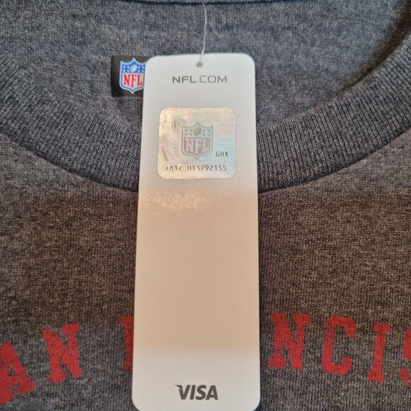 49ers NFL Team Apparel Tshirt Original Tags Mens Size 2XL Gray - Picture 3 of 6